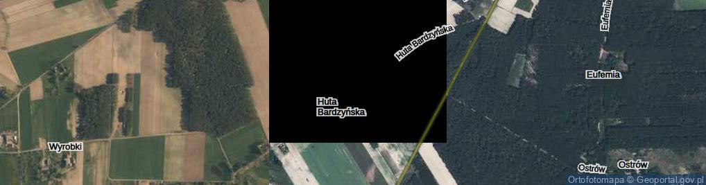 Zdjęcie satelitarne Huta Bardzyńska ul.
